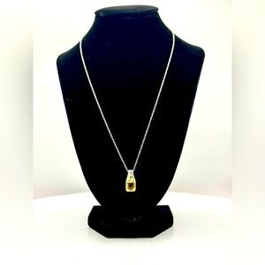 Signed STS Karis Citrine Necklace 19” Magnetic Closure